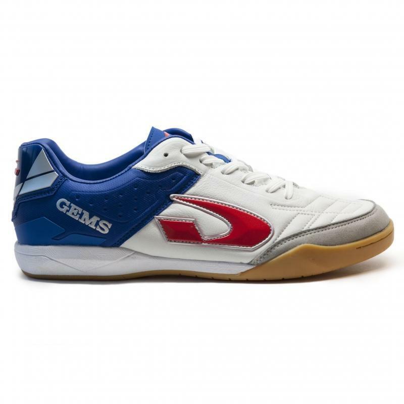 gems gems scarpa calcetto viper fx indoor bianco/blu - foto 1