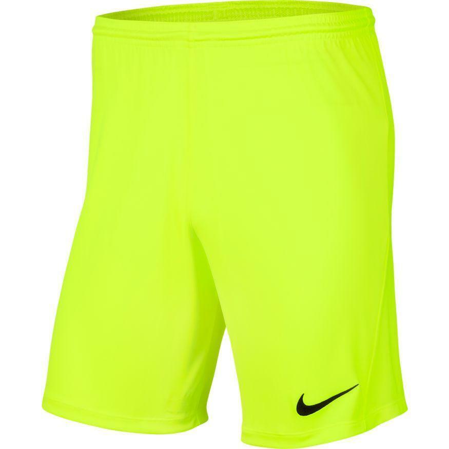 nike nike pantaloncino calcio park 3 uomo  giallo fluo - foto 1