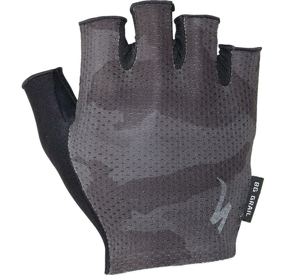 specialized specialized guanti body geometry grail corti nero/grigio camo - foto 1