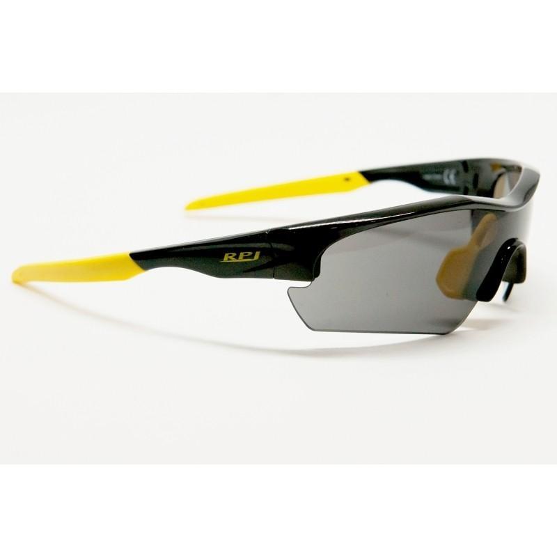 rpj rpj occhiali corey shiny black/yellow fl.- l smoke - foto 2
