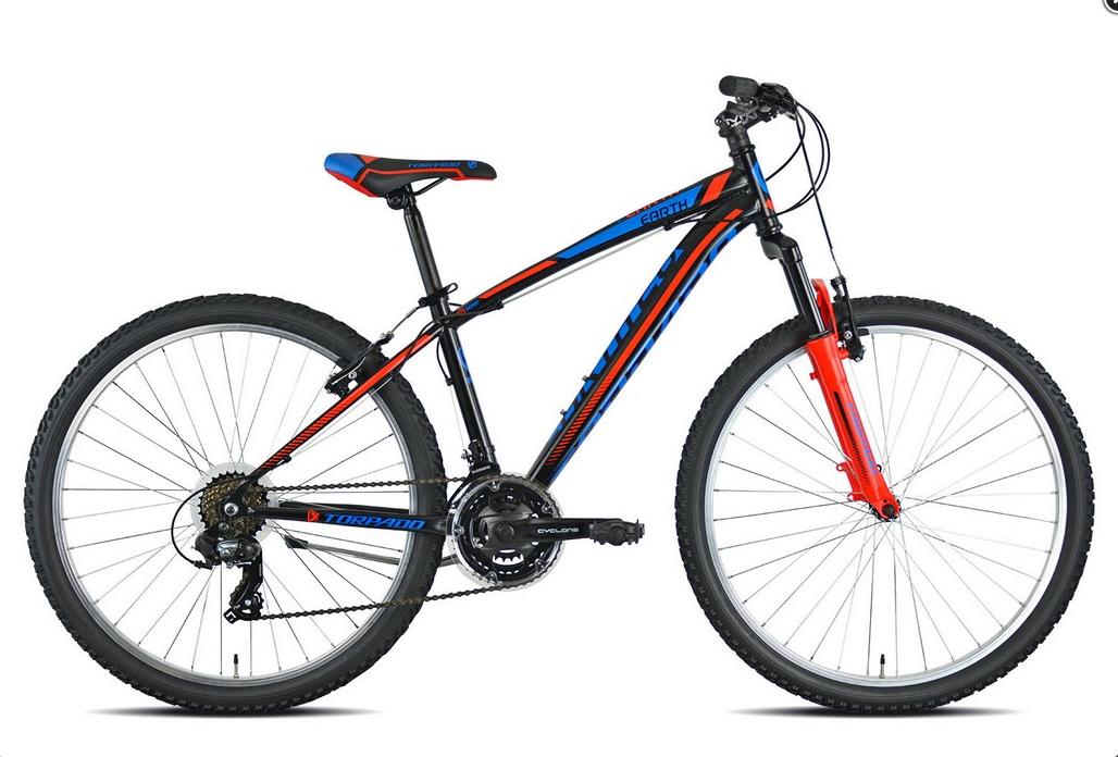 torpado torpado bici 595 earth 38 nero rosso ty300 21v v-brk - foto 1