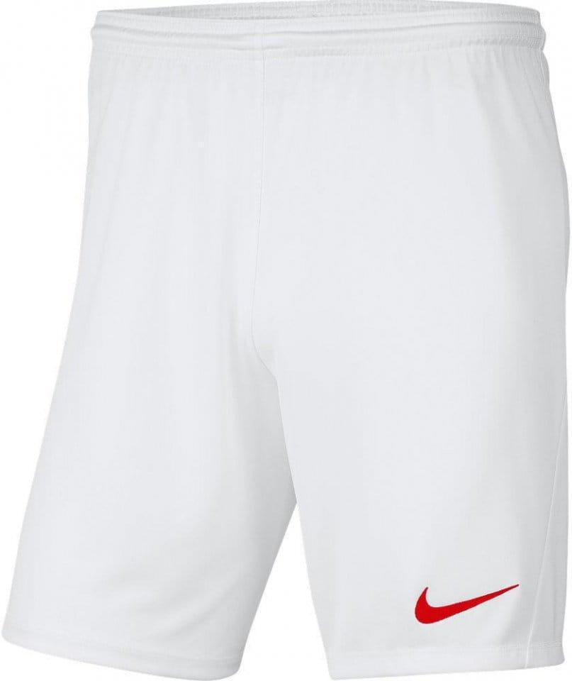 nike nike pantaloncino calcio park 3 uomo bianco/rosso - foto 1