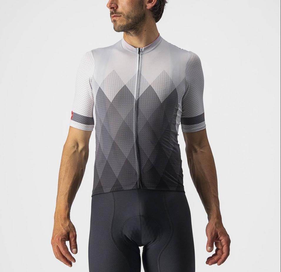 castelli castelli maglia m/c a tutta jersey grigio chiaro grigio scuro - foto 1