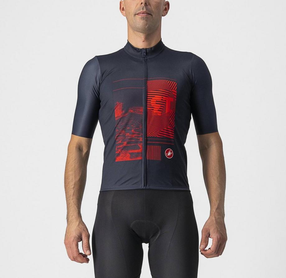 castelli castelli maglia 13 screen jersey blu rosso - foto 1