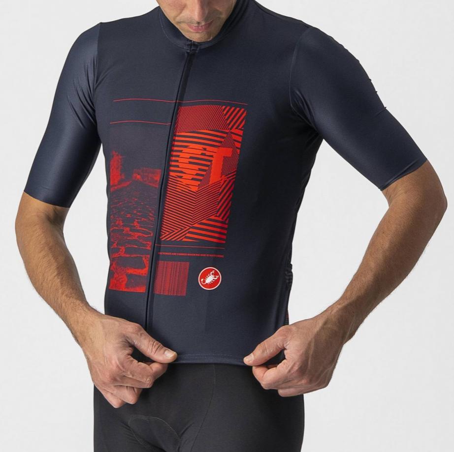 castelli castelli maglia 13 screen jersey blu rosso - foto 3