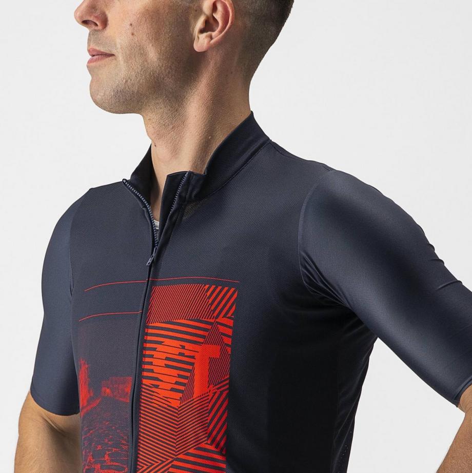 castelli castelli maglia 13 screen jersey blu rosso - foto 4