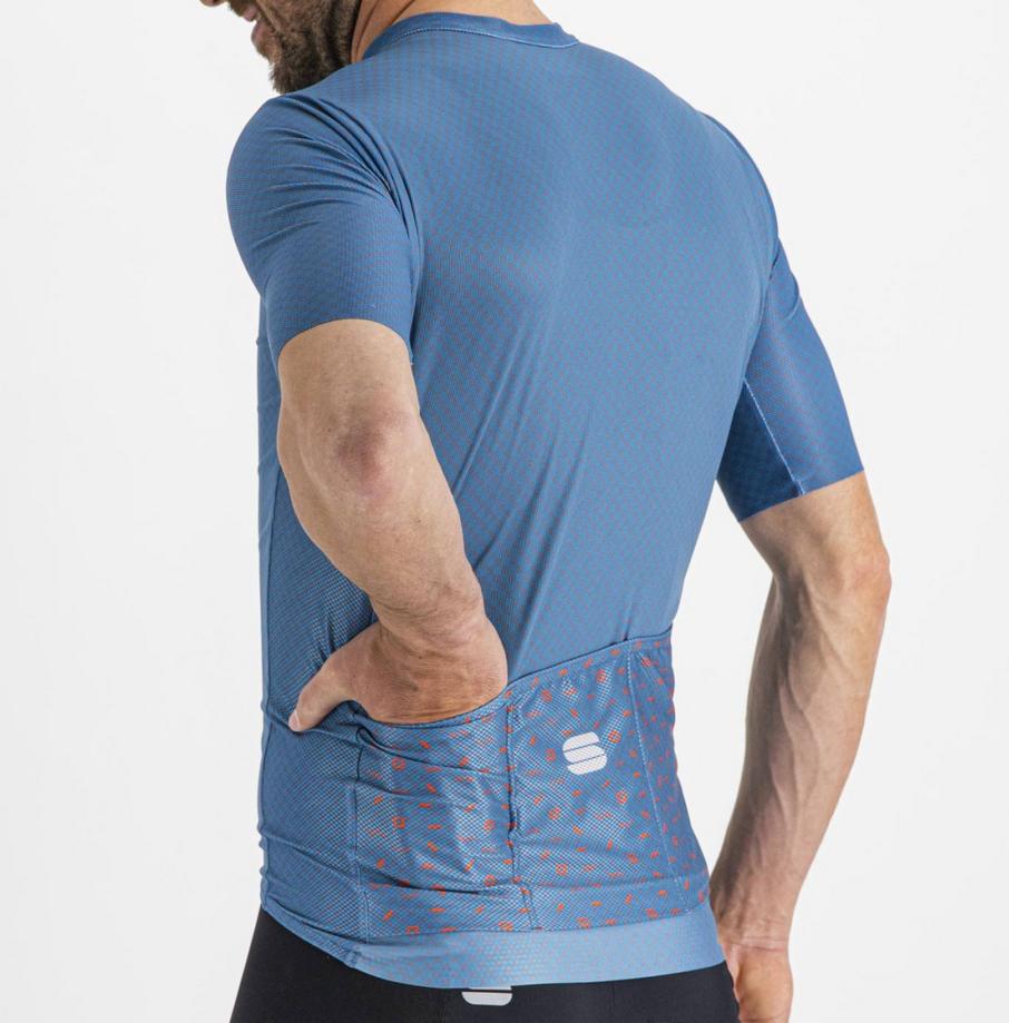 sportful sportful maglia checkmate jersey celeste 1122035-435. - foto 4