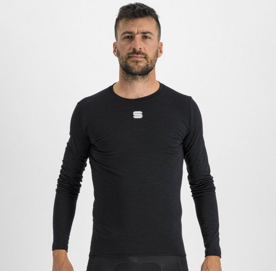 sportful sportful maglia merino layer tee ls nero - foto 1