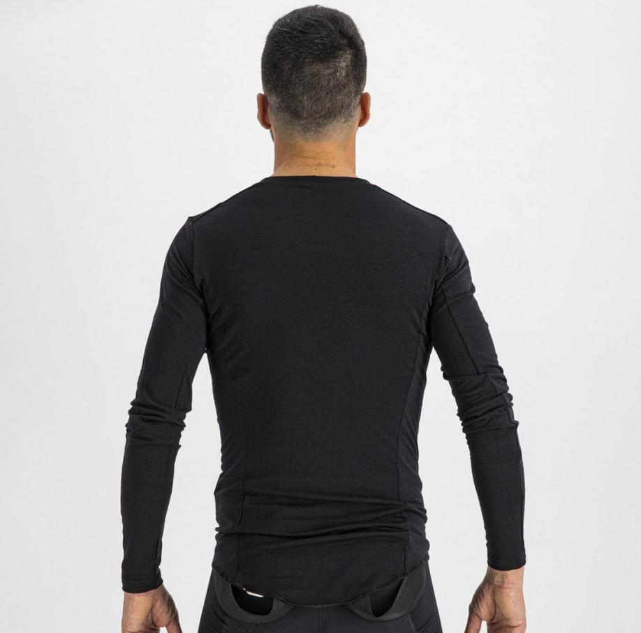 sportful sportful maglia merino layer tee ls nero - foto 2