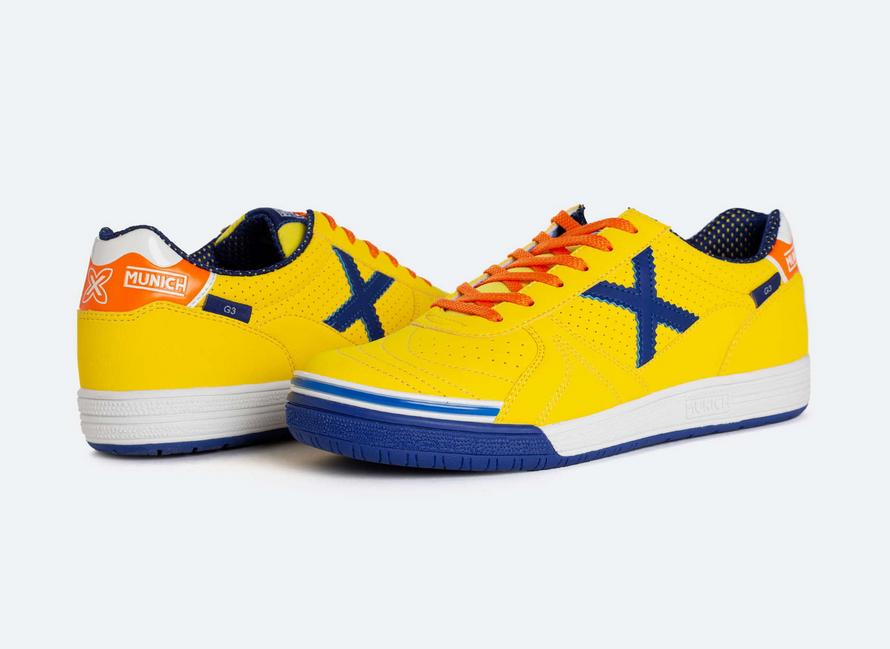 munich munich scarpa indoor g-3 profit 316 giallo-blu-arancio - foto 5