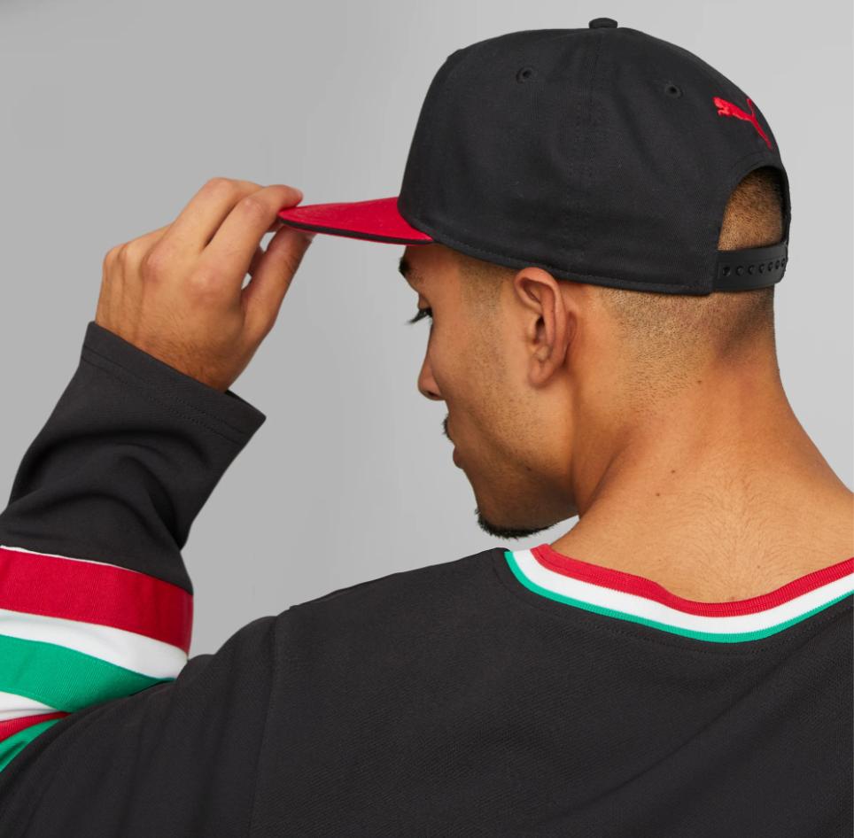 puma puma cappello acm ftblegacy fb cap nero rosso - foto 5