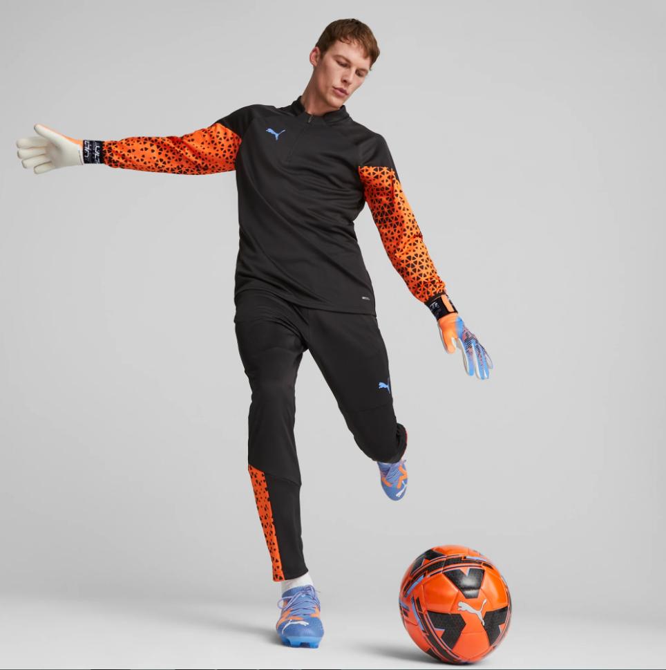 puma puma guanti portiere ultra flex sleeve ultra orange/blue glimmer - foto 6