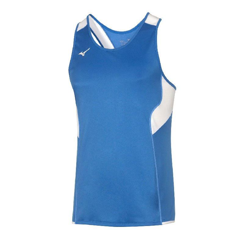 mizuno mizuno canotta running authentic  azzurro-bianco - foto 4