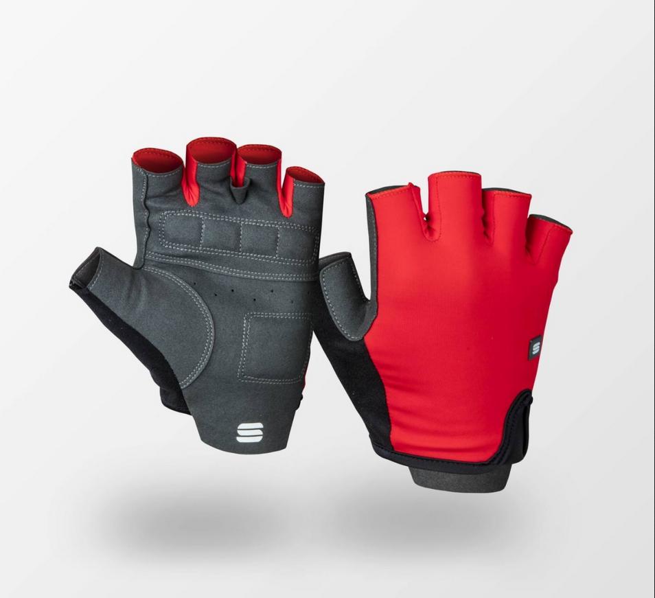 sportful sportful guanti corti matchy rosso nero - foto 1