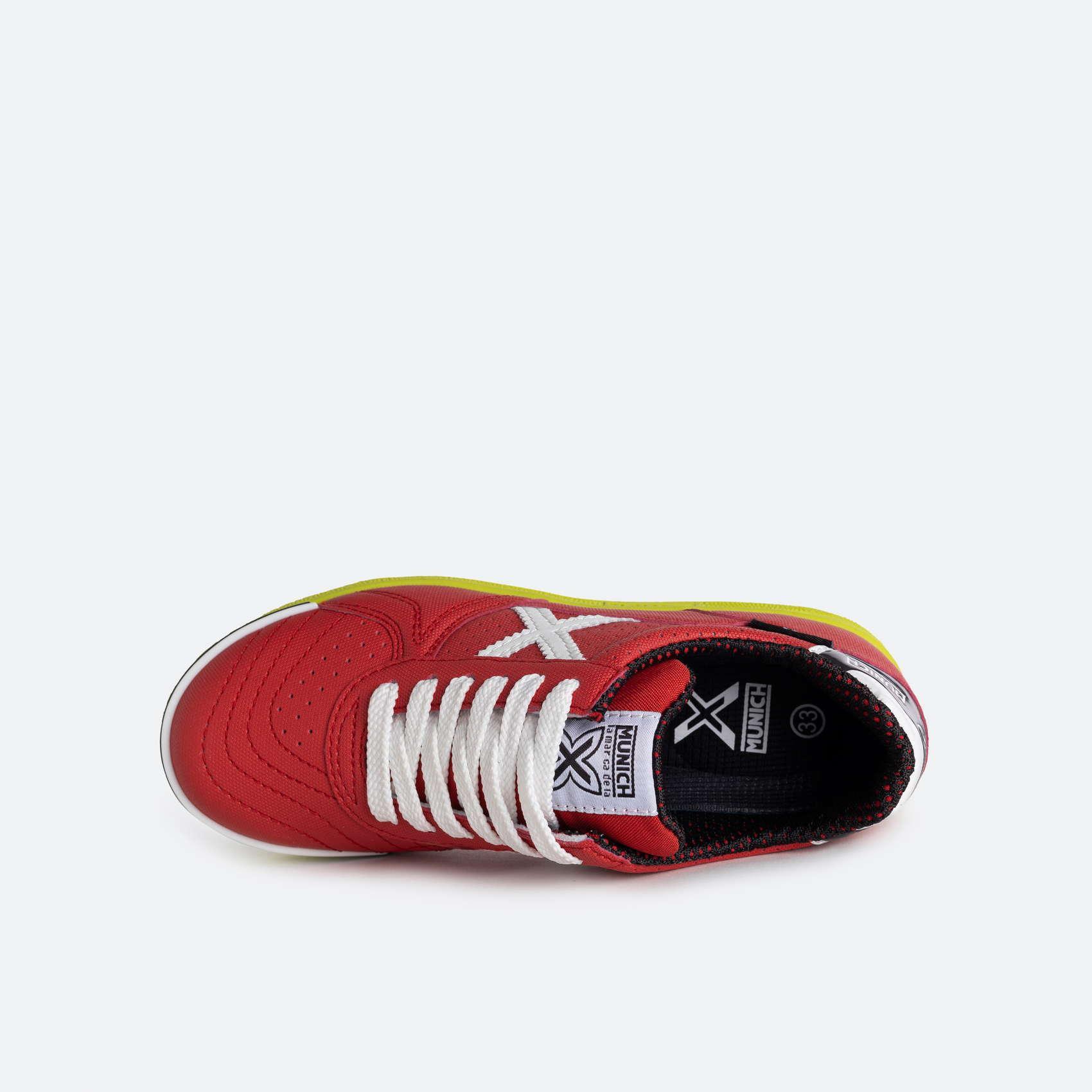 munich munich scarpa g-3 profit indoor kid 355 rosso bianco verde - foto 4