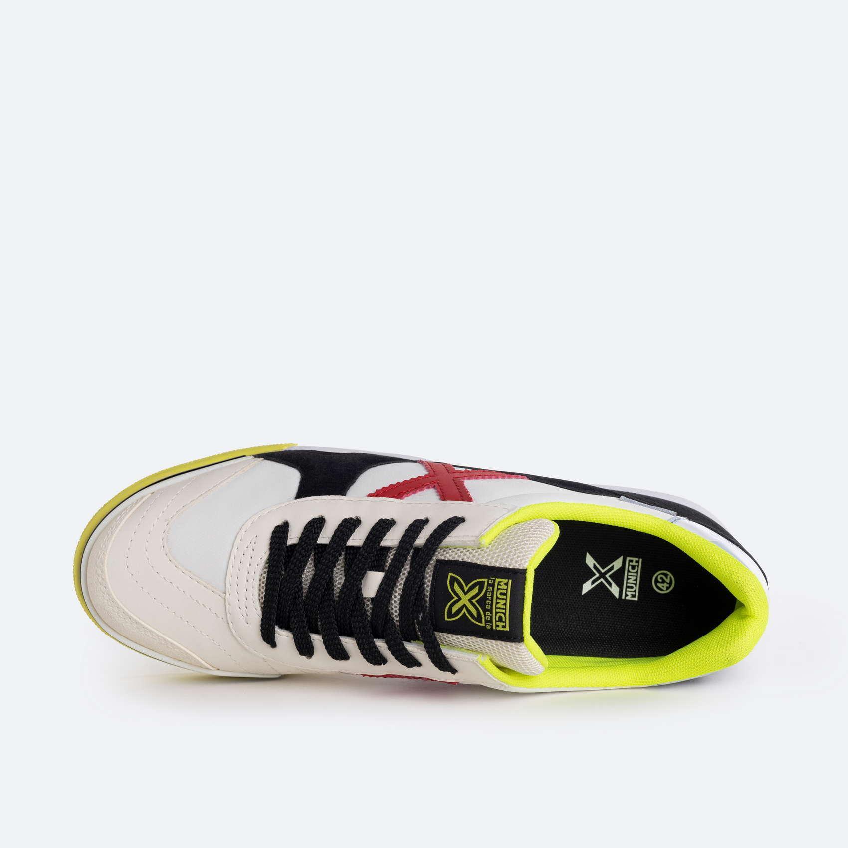 munich munich scarpa indoor gresca bianco rosso nero 305 - foto 4