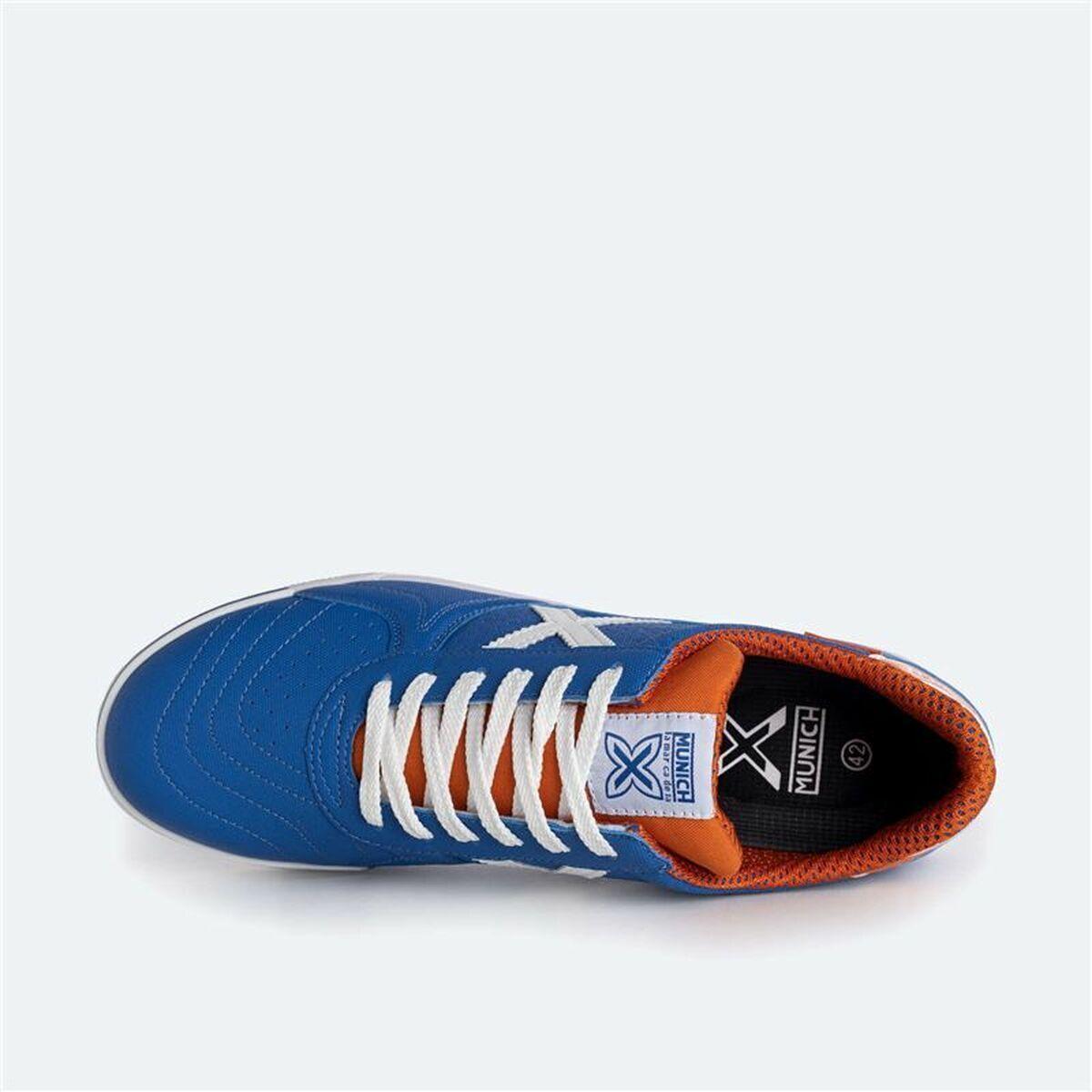 munich munich scarpa indoor g-3 profit 354 azzurro bianco arancio - foto 4