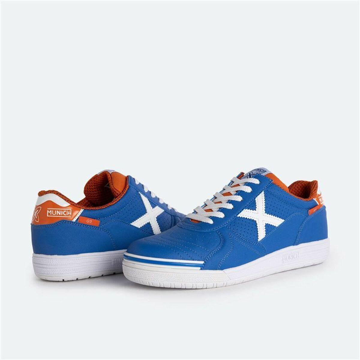 munich munich scarpa indoor g-3 profit 354 azzurro bianco arancio - foto 5