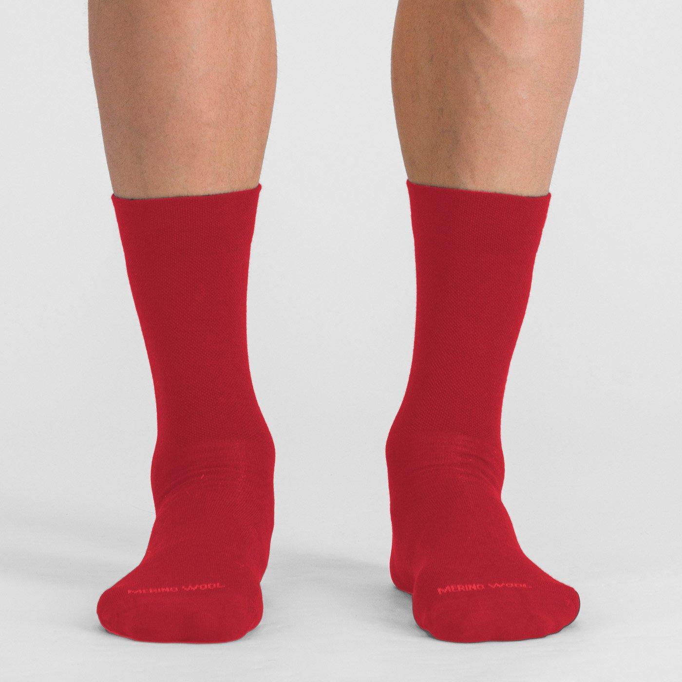 sportful sportful matchy wool  socks - tango red - foto 1