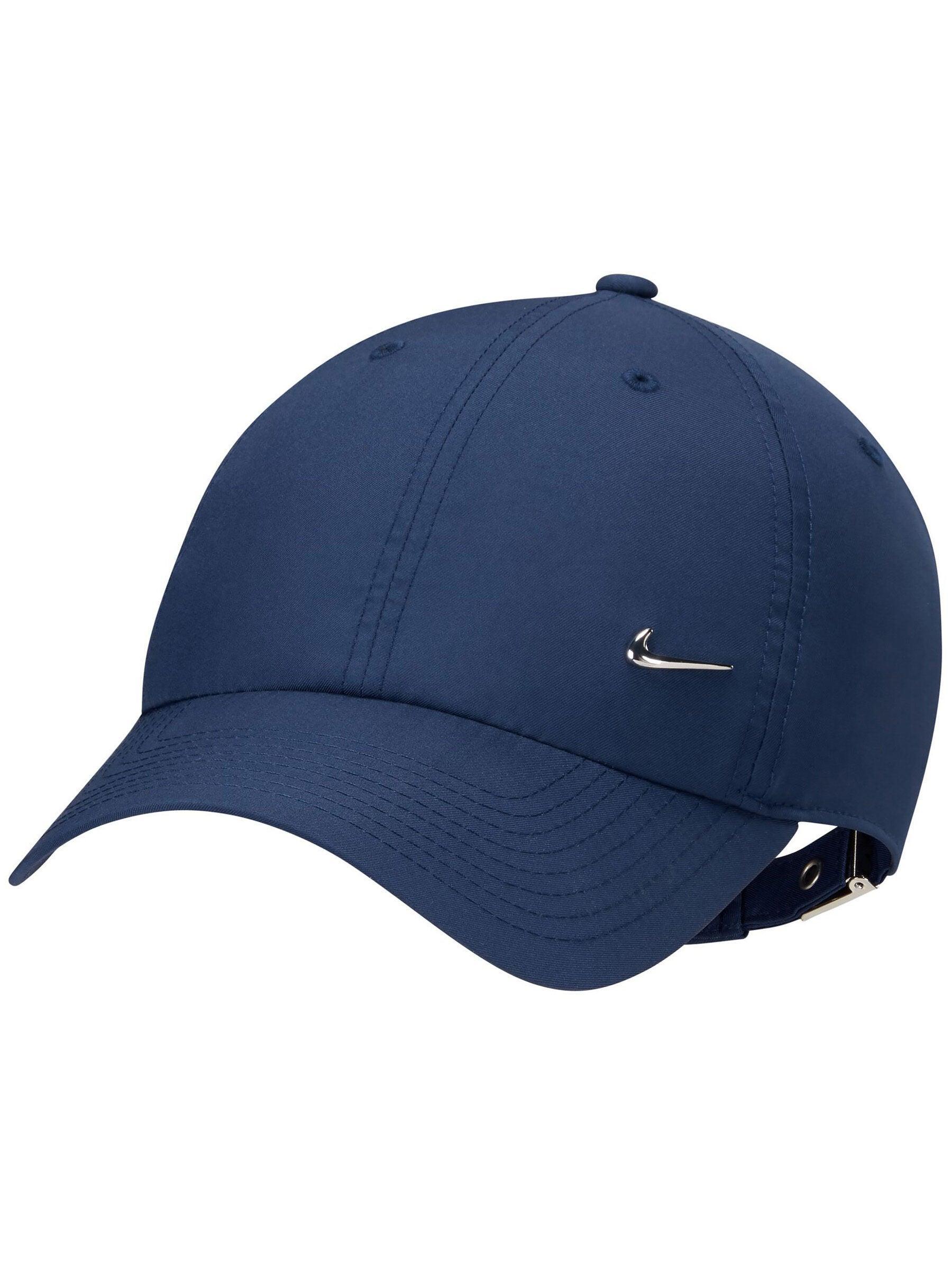NIKE CAPPELLO DRI-FIT CLUB SWOOSH - MIDNIGHT NAVY/METALLIC SILVER FB5372-410