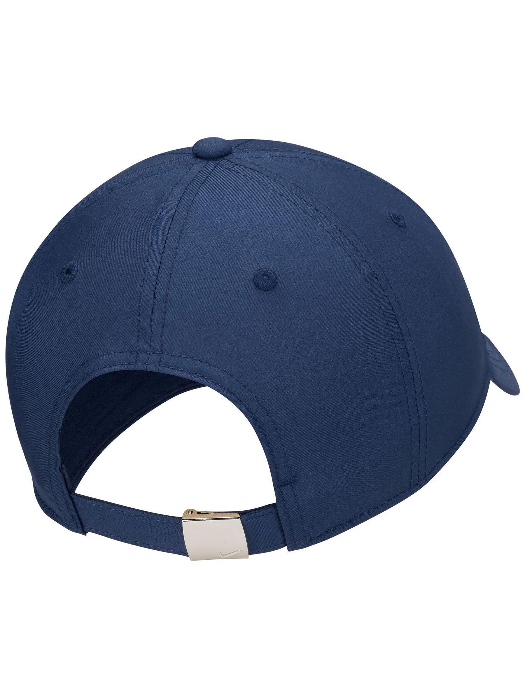 NIKE CAPPELLO DRI-FIT CLUB SWOOSH - MIDNIGHT NAVY/METALLIC SILVER FB5372-410