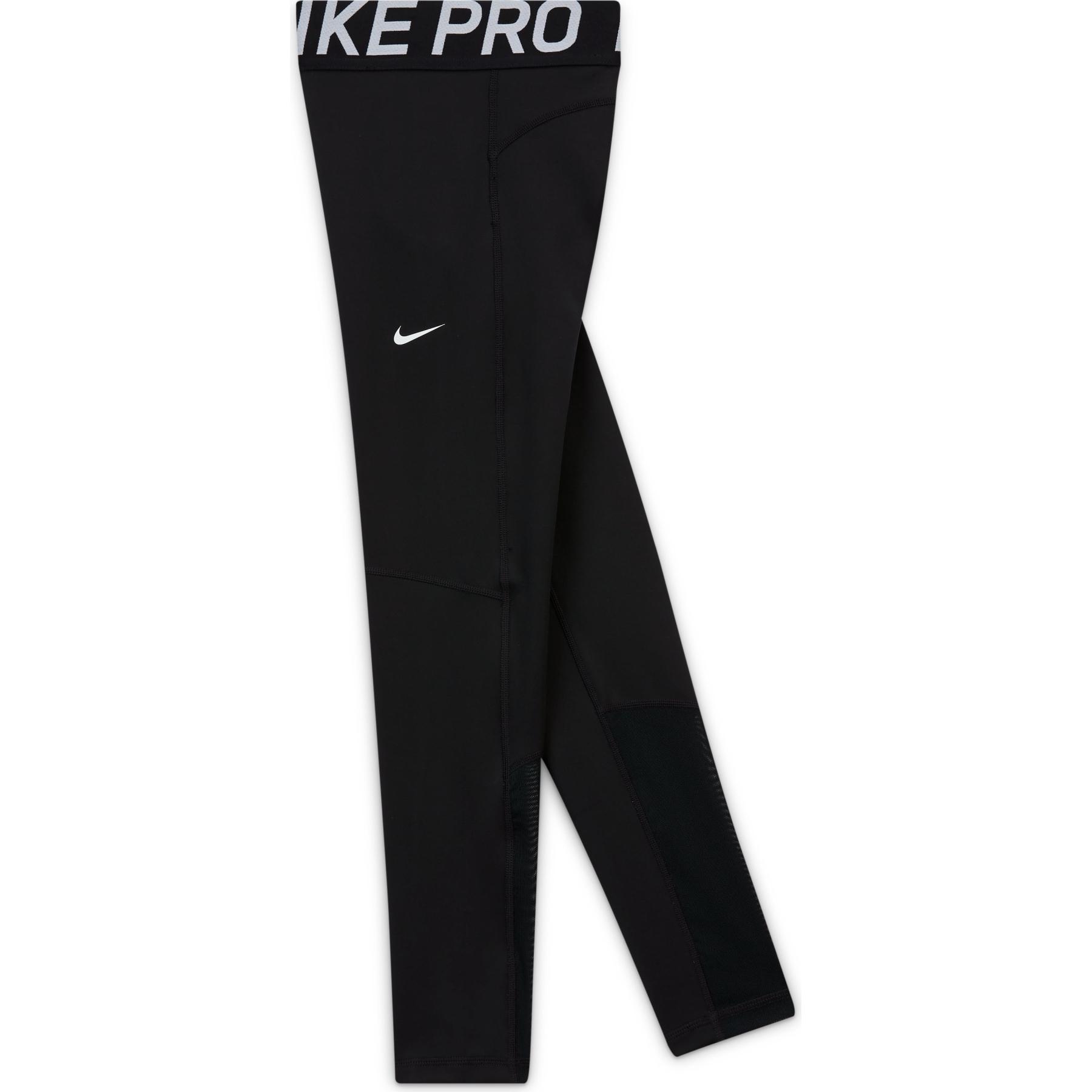 nike nike pant fitness pro dri-fit jr. - black/white - foto 1