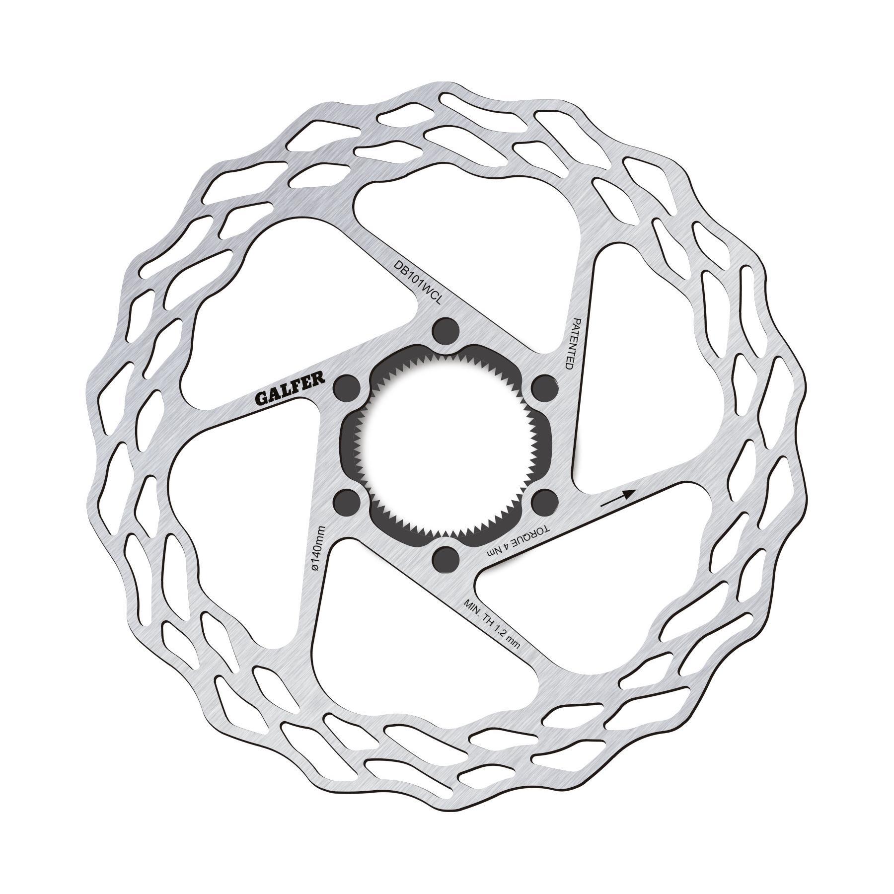 galfer galfer bike road disc wave center-lock system 140x1.8mm - foto 1