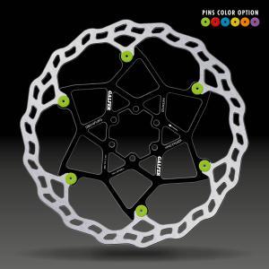 Bike newdisc wave floating 203x2.0mm green pins