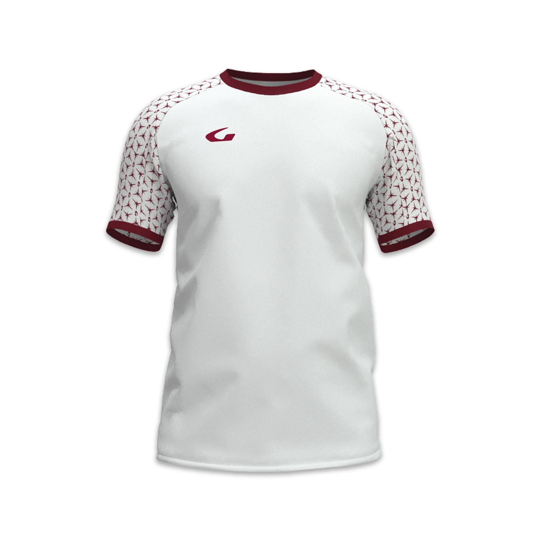 gems gems maglia cruz - bianco/granata - foto 1