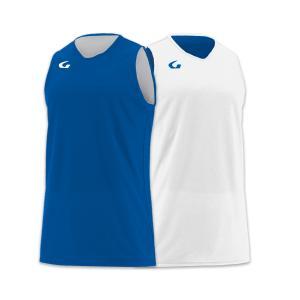 Canotta basket double - azzurro/bianco