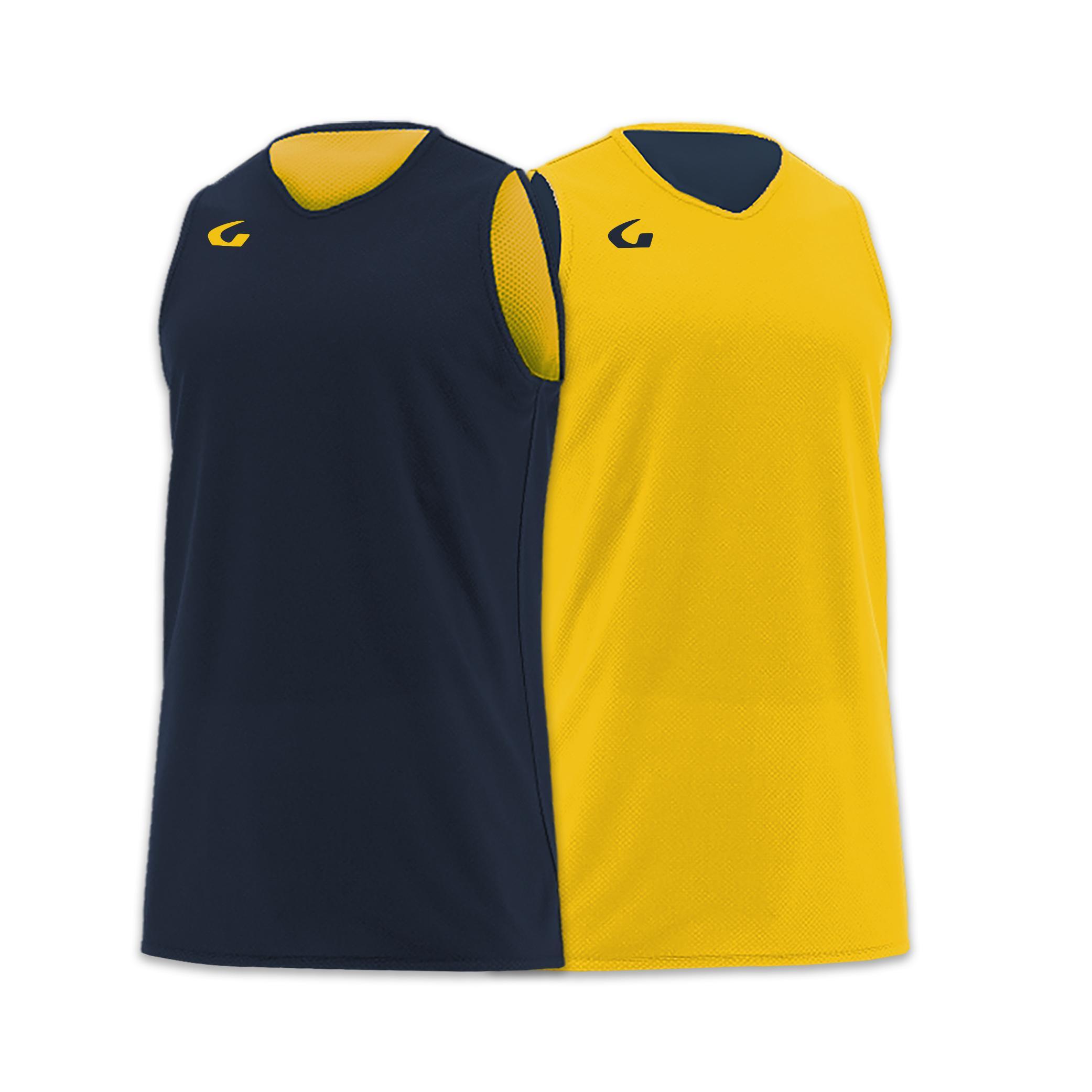 gems gems canotta basket double - blu/giallo - foto 1