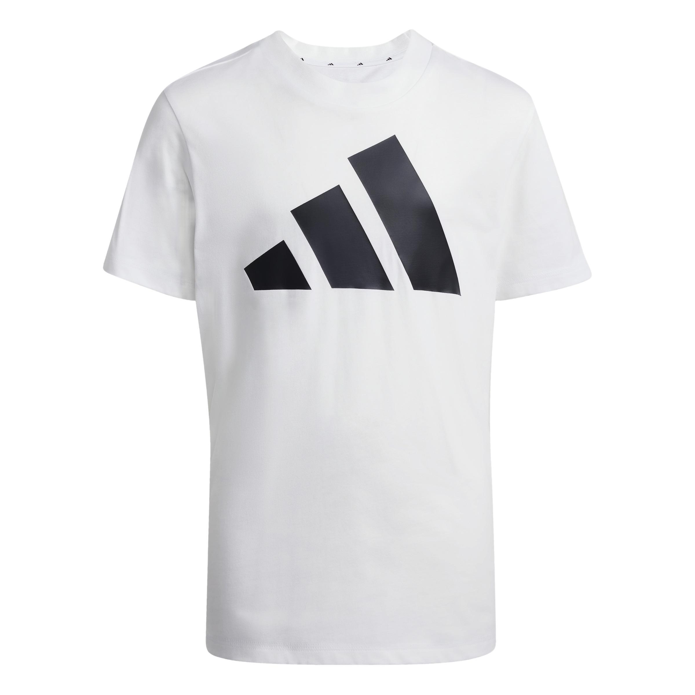 adidas adidas graphic tee ss 160 bl jr. - white/black - foto 1