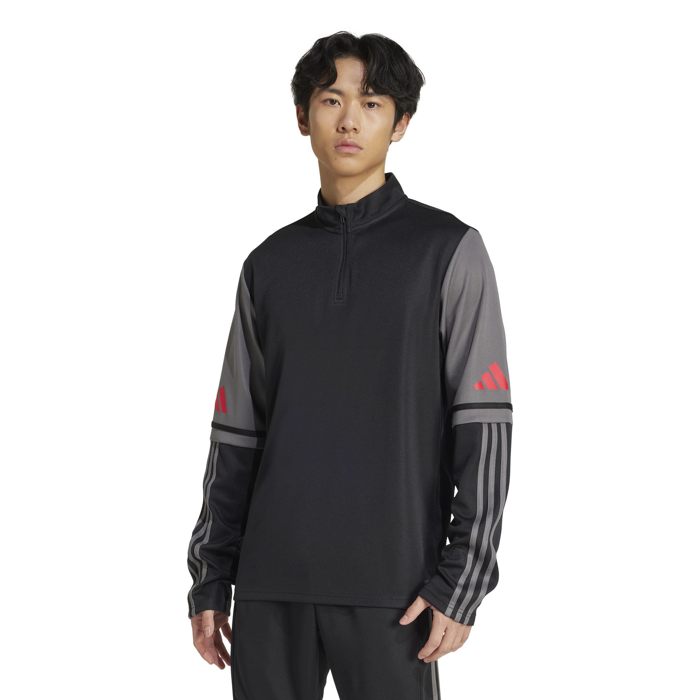 ADIDAS SQUADRA 25 FELPA ALLENAMENTO MEZZA ZIP UOMO GRIGIO JD1629