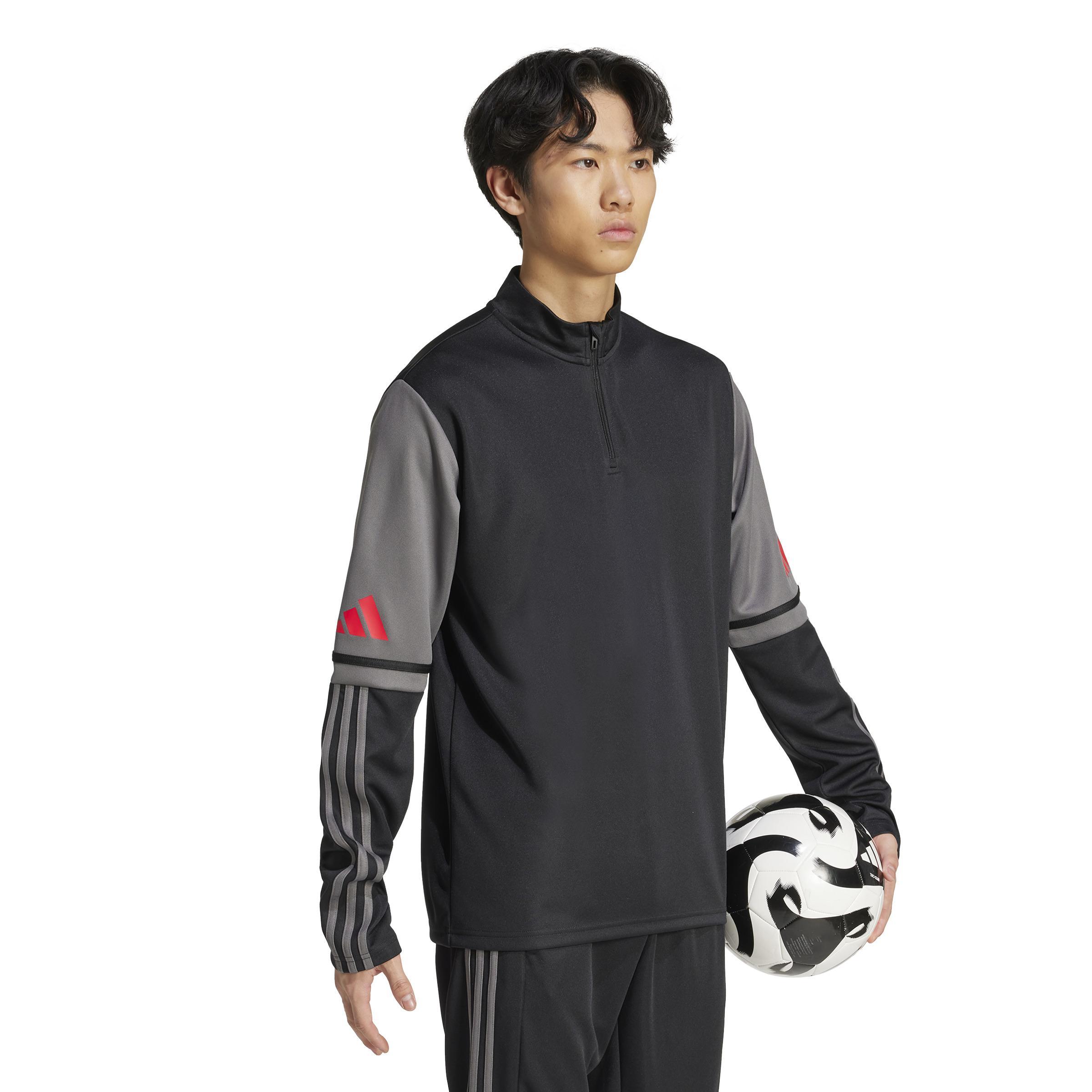 ADIDAS SQUADRA 25 FELPA ALLENAMENTO MEZZA ZIP UOMO GRIGIO JD1629