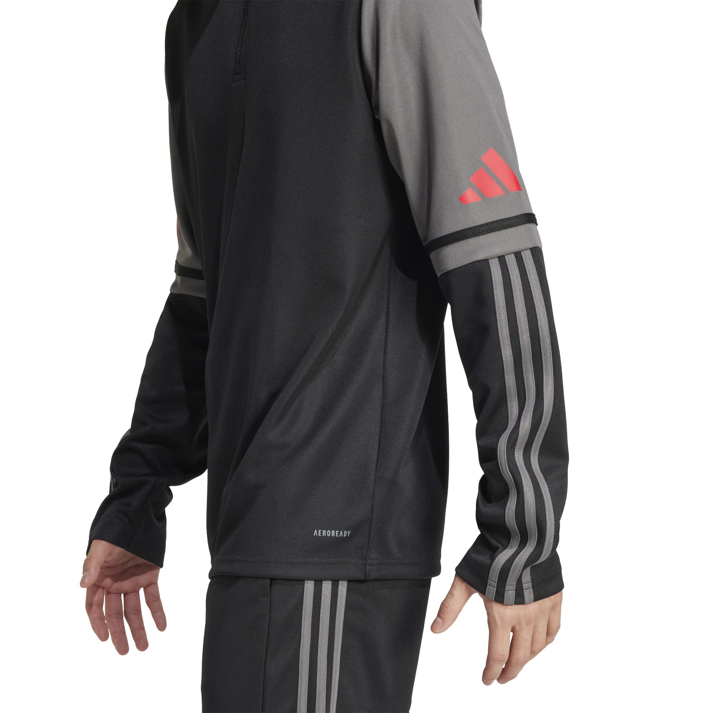 ADIDAS SQUADRA 25 FELPA ALLENAMENTO MEZZA ZIP UOMO GRIGIO JD1629