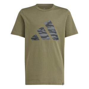 Camo logo tee jr. - olive strata