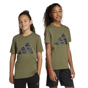 Camo logo tee jr. - olive strata