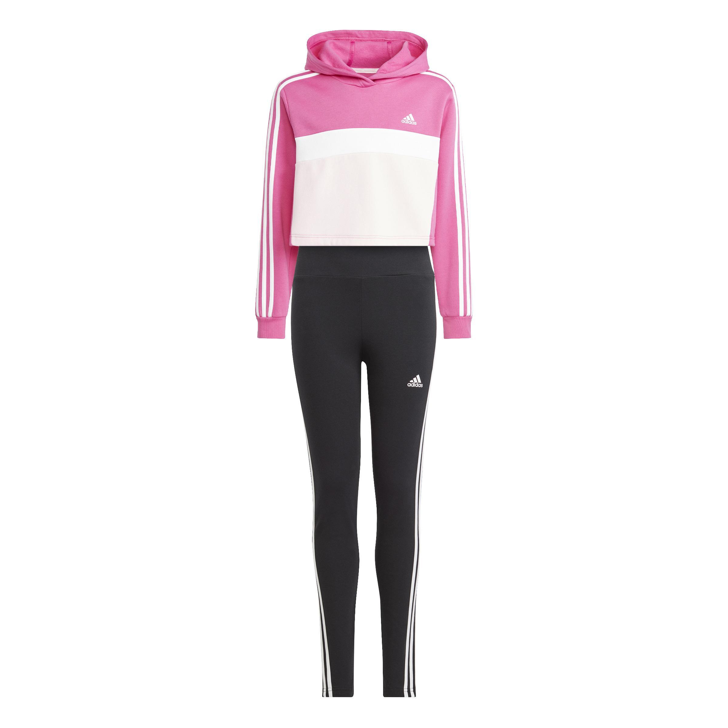 adidas adidas tracksuit 3s tib fl jr. - semi lucid fuchsia/white - foto 2