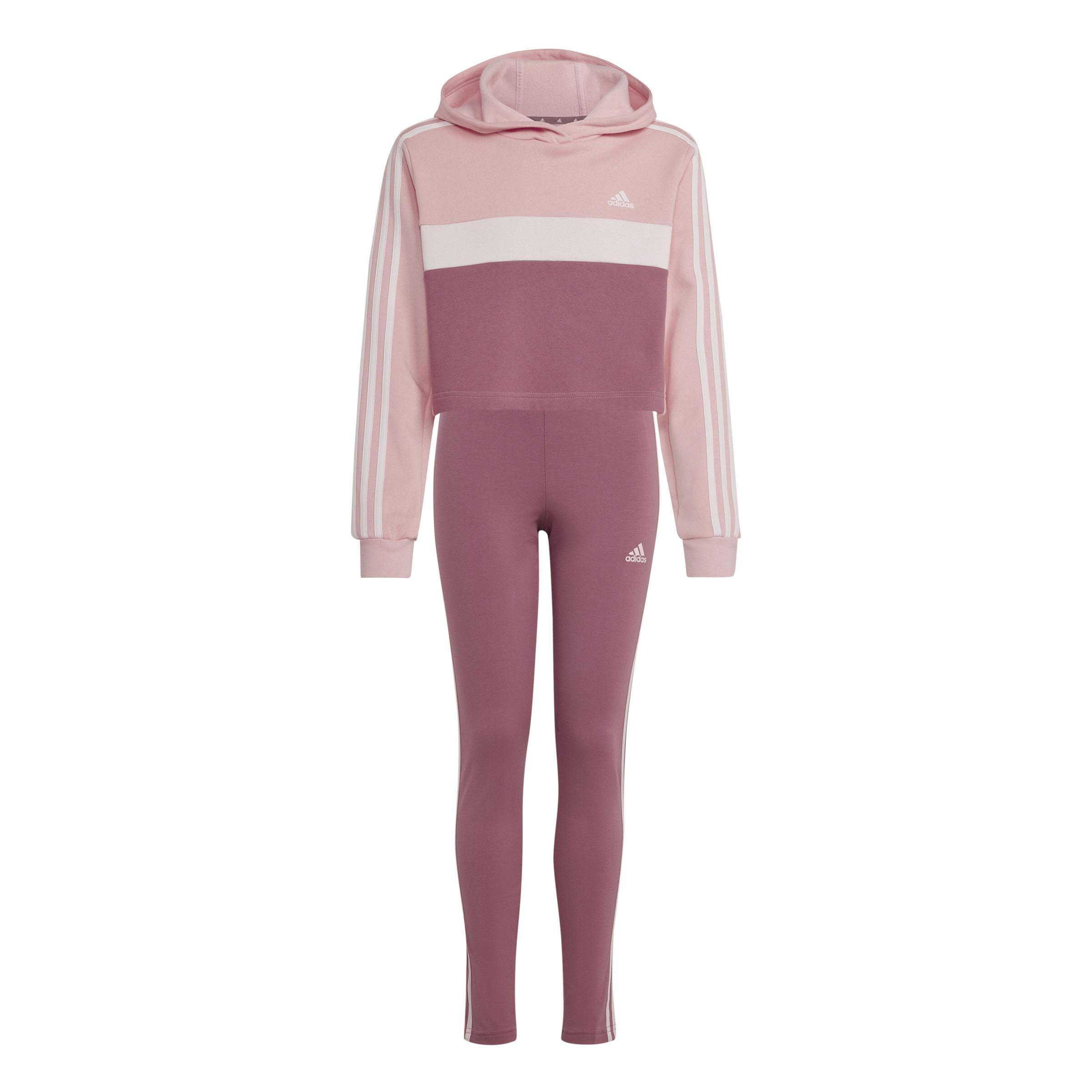 adidas adidas tracksuit 3s tib fl jr. - semi pink spark/sandy pink - foto 2