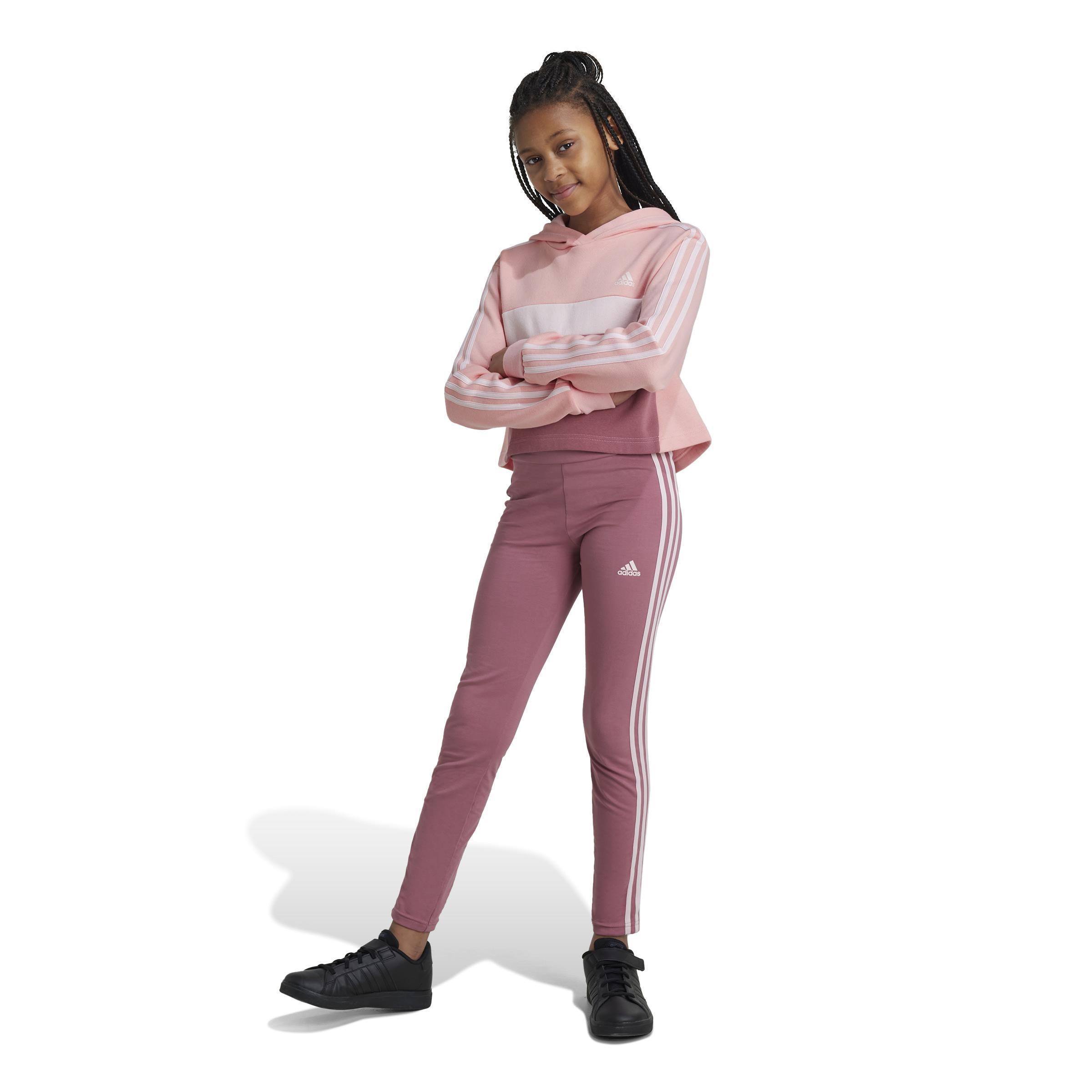 adidas adidas tracksuit 3s tib fl jr. - semi pink spark/sandy pink - foto 4