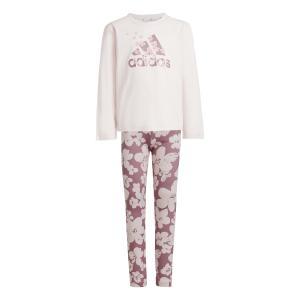 Jogger lg flwr leg set jr. - sandy pink