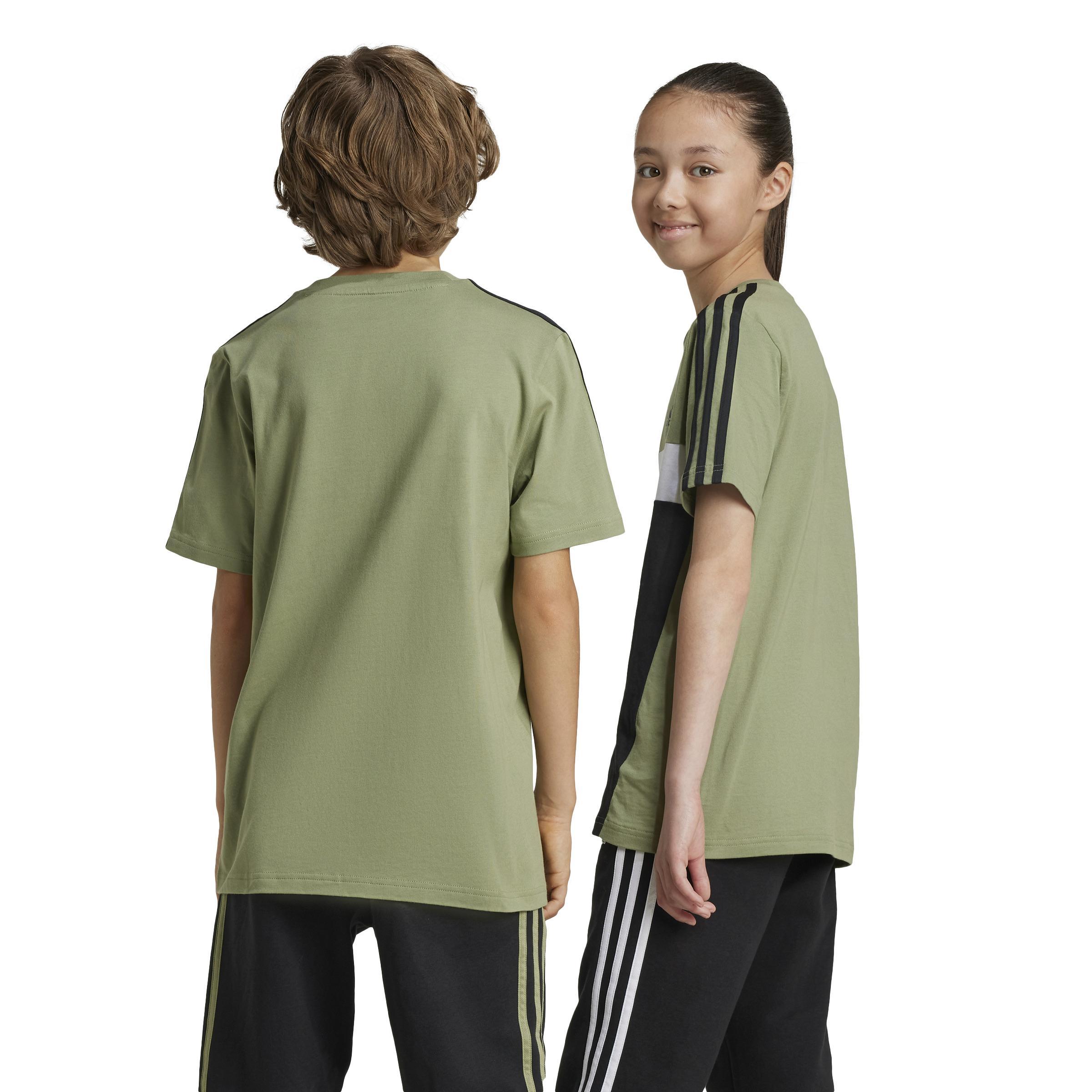 adidas adidas t-shirt ss 3s tib t jr. - tent green/black - foto 3