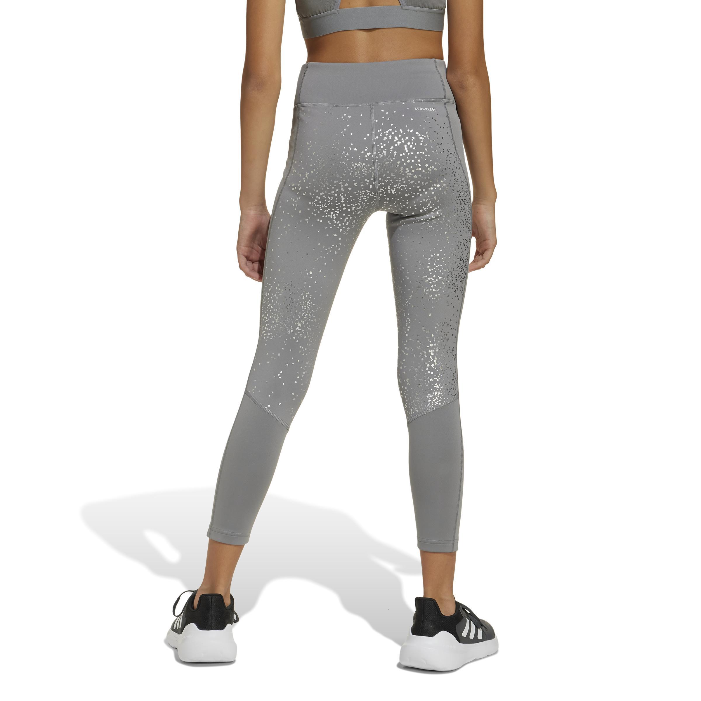 adidas adidas tight o gl leg jr. - grey three/silver met. - foto 3