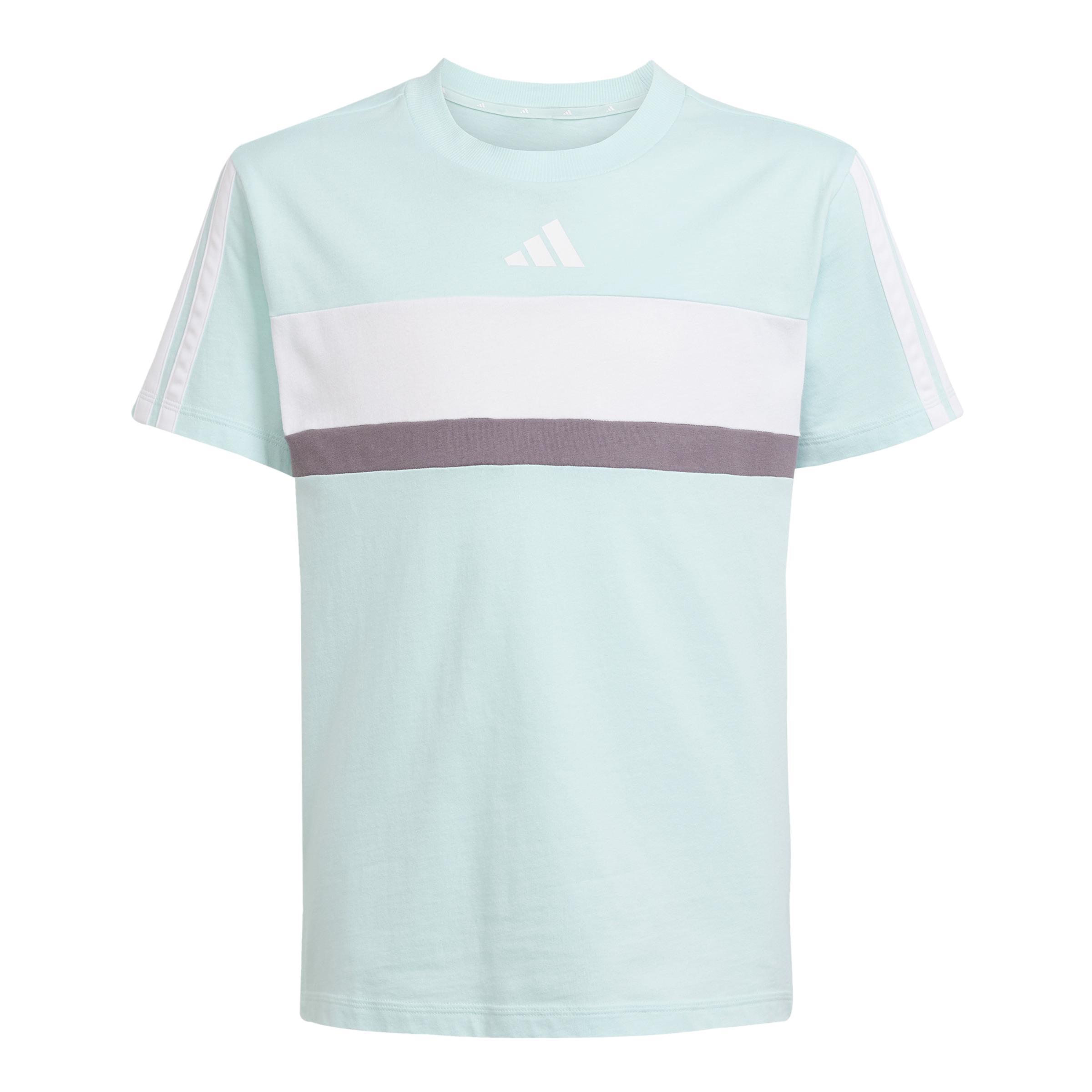 adidas adidas t-shirt ss 3s tib t jr. - semi flash aqua/white - foto 1