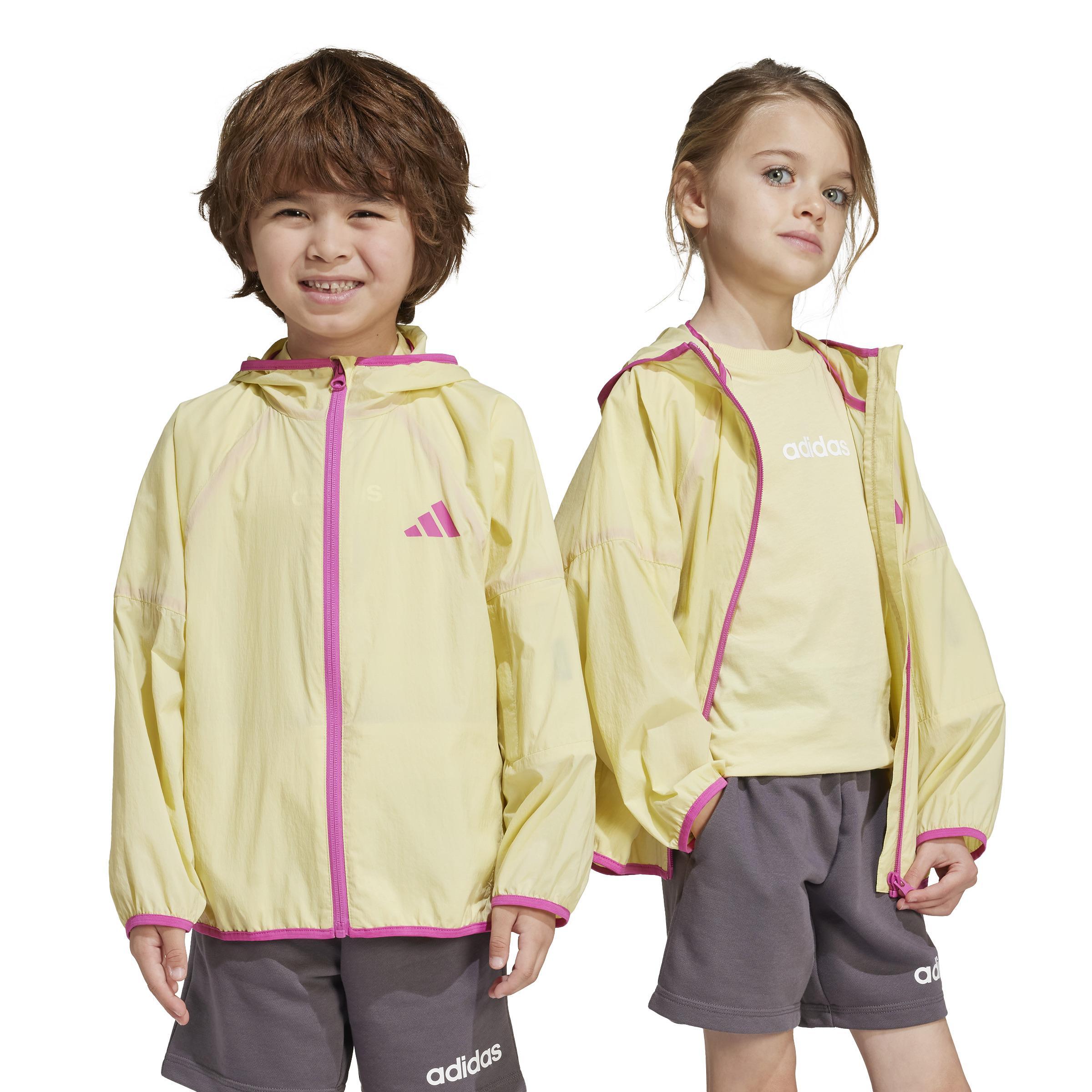 adidas adidas windbreaker lk lt wb jr. - powder yellow/semi lucid fuchsia - foto 2