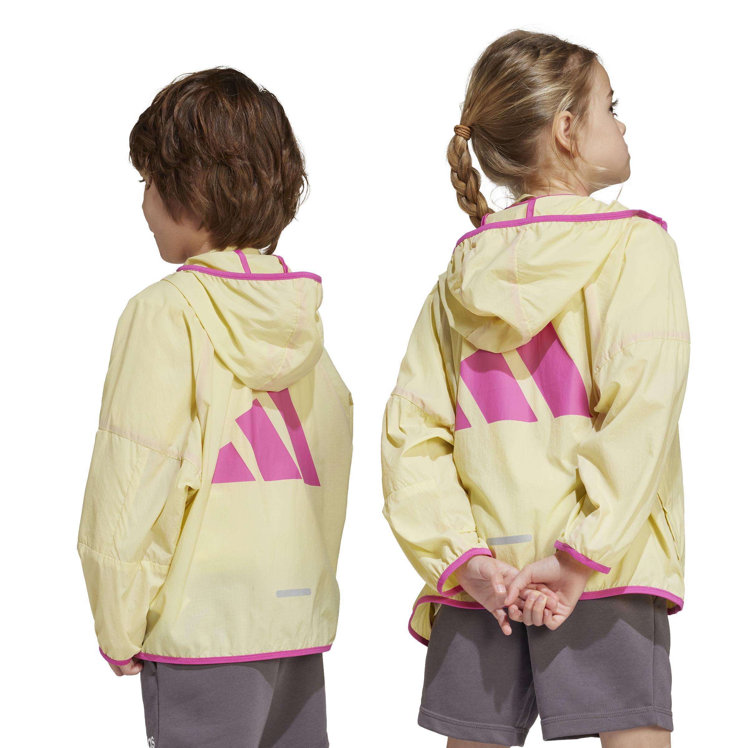 adidas adidas windbreaker lk lt wb jr. - powder yellow/semi lucid fuchsia - foto 3
