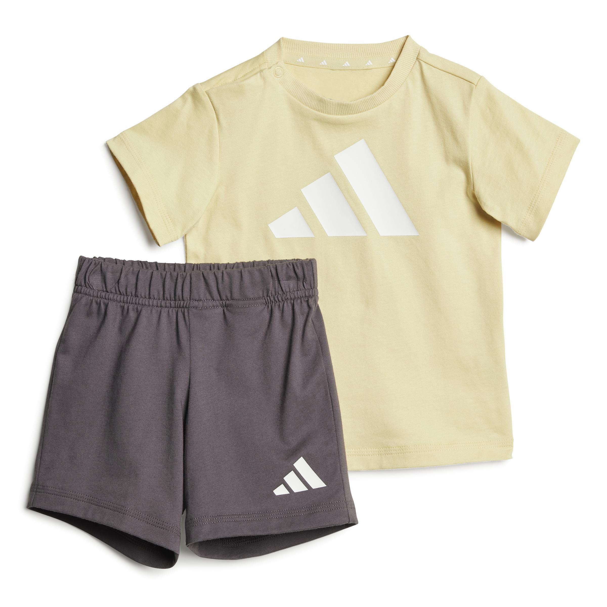 adidas adidas jogger i bl t-set 160 jr. - powder yellow/white - foto 1