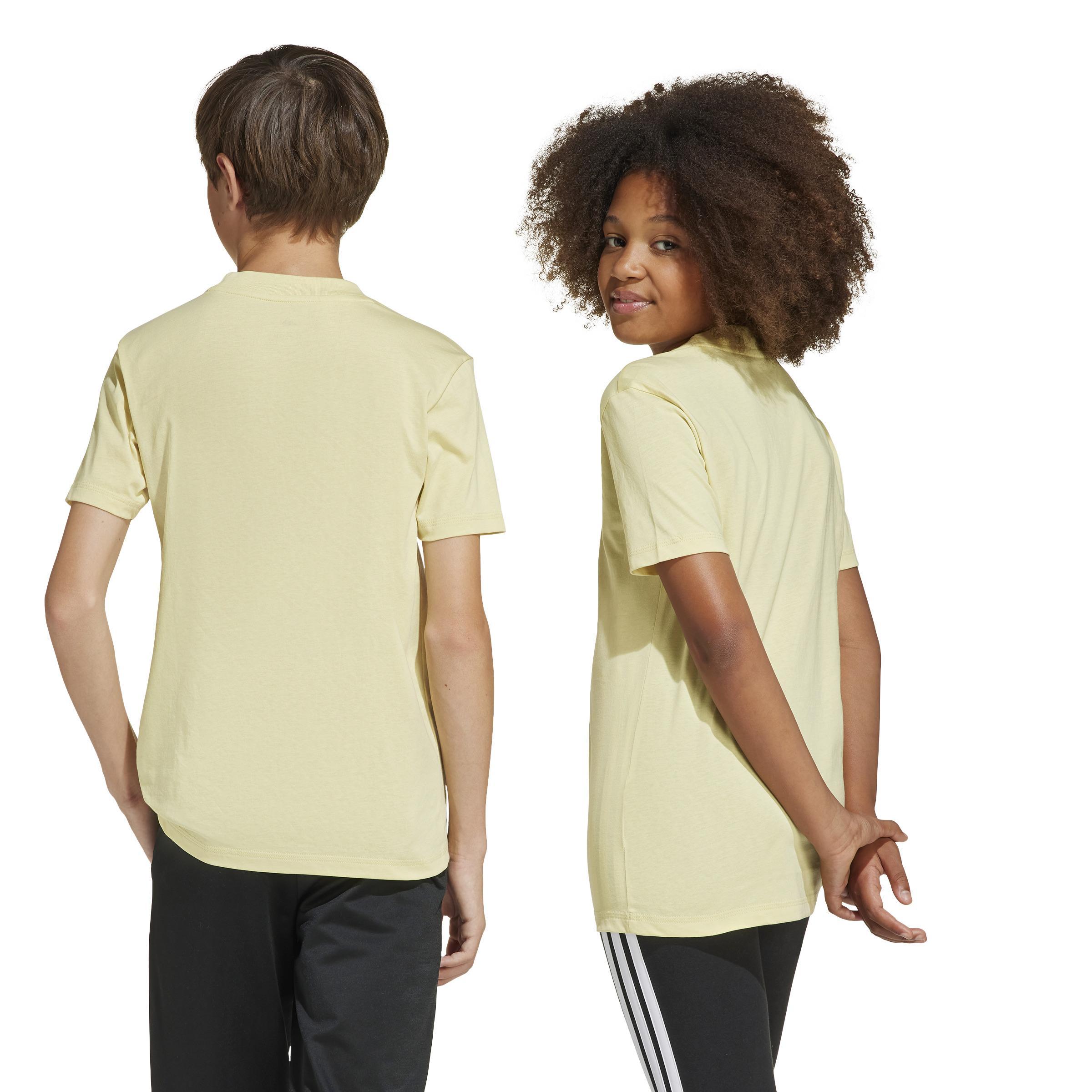 adidas adidas graphic ss bl 160 jr. - powder yellow/white - foto 3