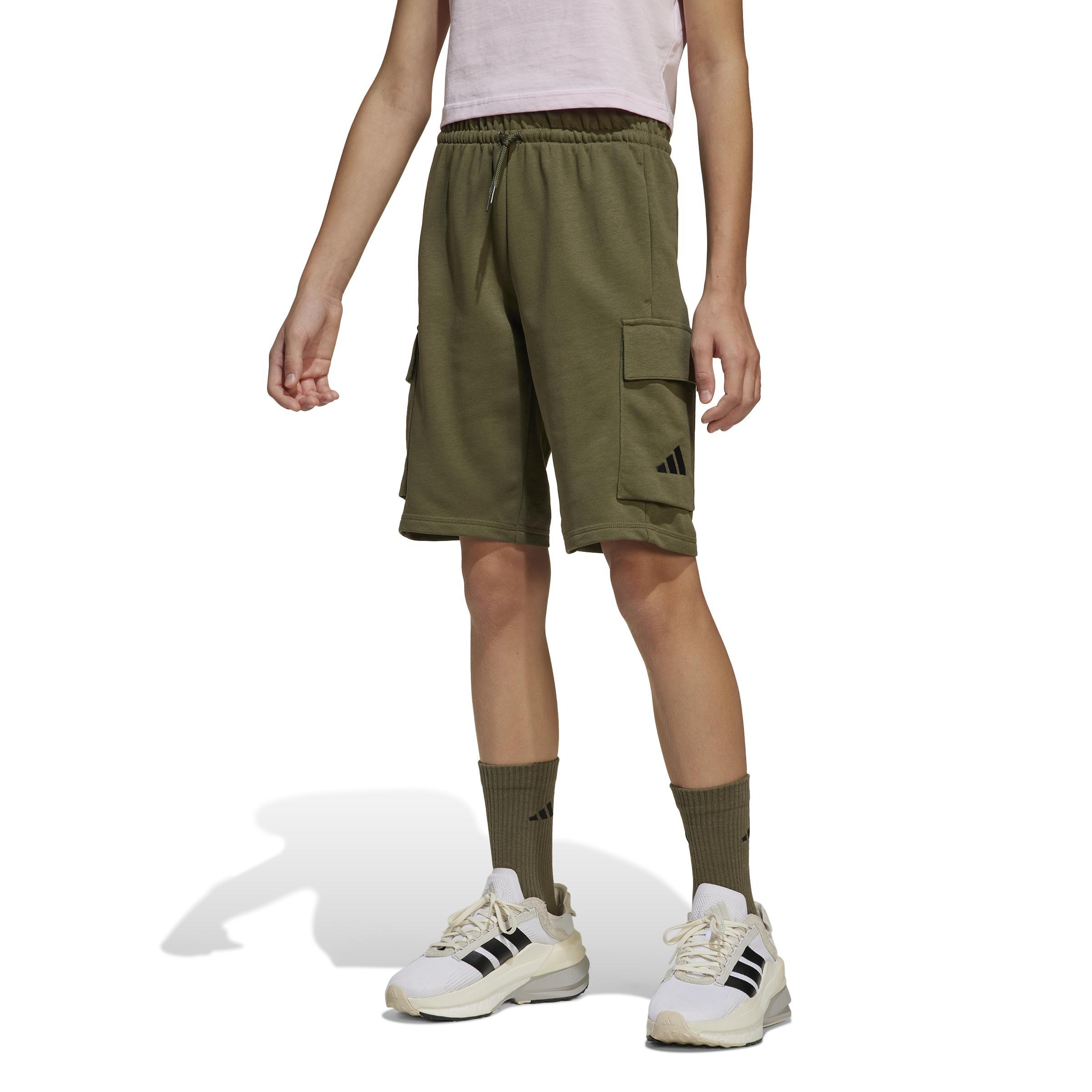 adidas adidas short (1/2) sl ft c jr. - olive strata/black - foto 2