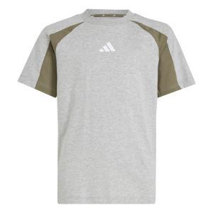 T-shirt ss cb t jr. - medium grey heather/olive strata